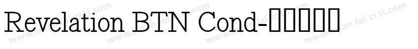 Revelation BTN Cond字体转换